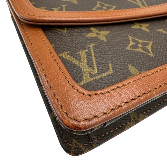 LOUIS VUITTON Brown Monogram Leather Pochette Clutch Bag - Picture 4 of 8